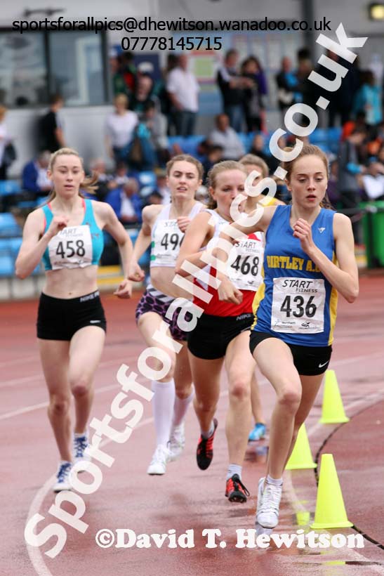 Womens under-20s 800 metres, Northern Championships, Sport City, Manchester. Photo: David T. Hewitson/Sports for All Pics